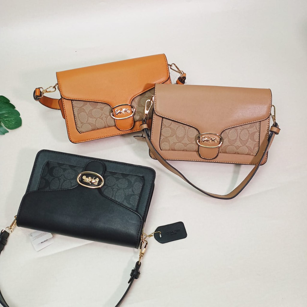 {PROMO} Tas Selempang Wanita Tas import wanita Shoulder bag wanita Crossbody bag tas wanita kekinian tas kulit wanita Tas Bahu wanita sling bag wanita Tas wanita premium Tas wanita terbaru COD tas wanita C04ch bag