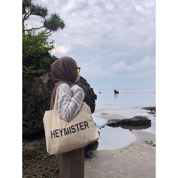 Tas Selempang Tote Bag bahan kanvas tebal