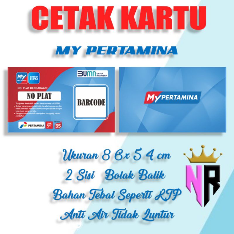 

Kartu MYPERTAMINA / Kartu Bensin / PVC Premium /QR KODE / ID CARD