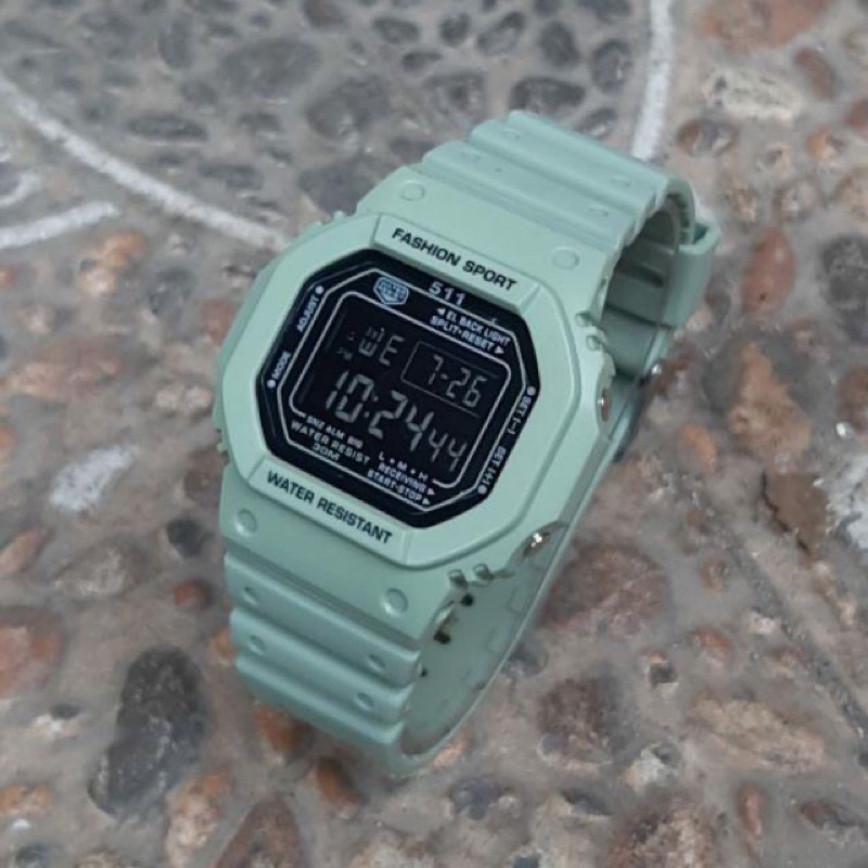 Jam Tangan 511 Sport Digital Kotak Tahan Air Jam Tangan Wanita | Jam Tangan Pria | Jam Tangan Sport