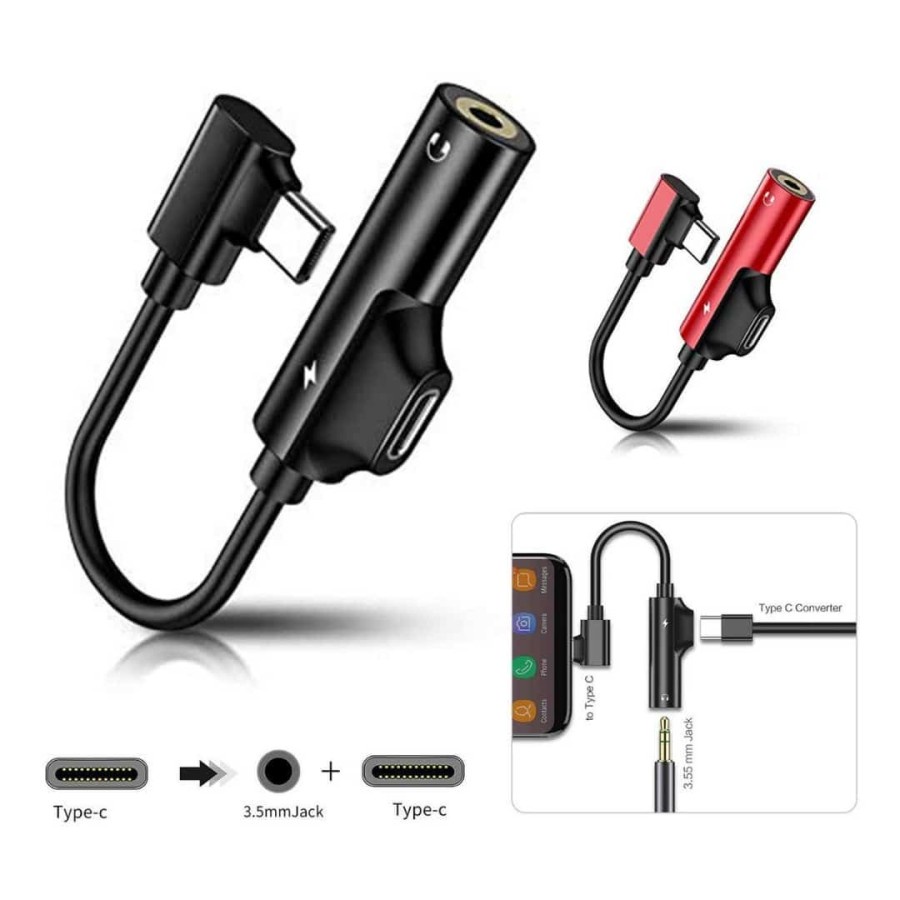 Type-C to Audio 3.5mm female headset microphone with Pd Usb-c charging fleco Hifi 2in1 adapter converter spc-60 spc60