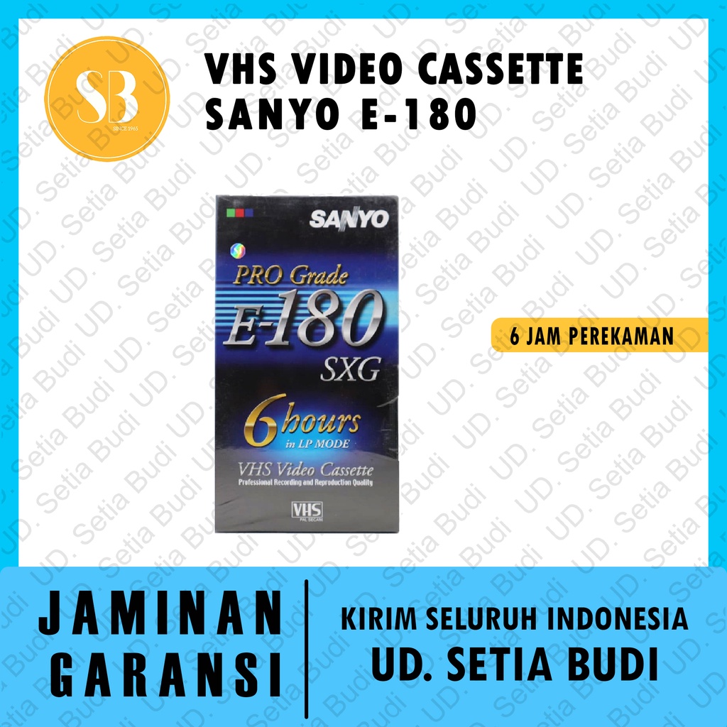 Kaset Perekam Video 6 Jam VHS Player Murah Video Cassette Sanyo E-180