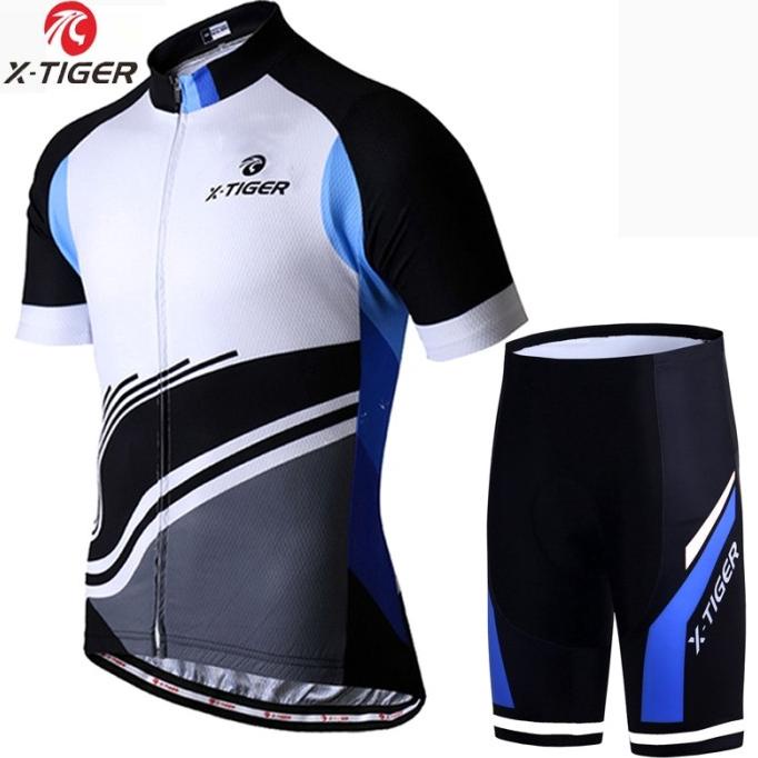 X-Tiger Bersepeda Jersey Lengan Pendek, Pakaian Sepeda Gunung Musim Dellaananda715