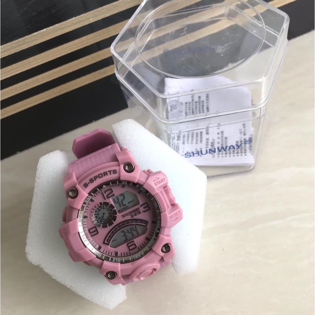 7.7 SALE JAM TANGAN SPORT SHUNWAY DIAMETER 4CM