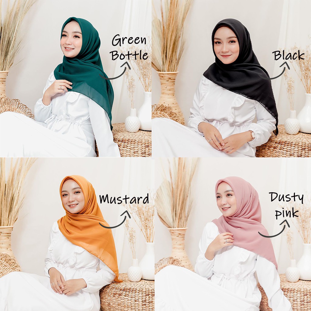  BELLA  SQUARE  NEW WARNA  PART 1 HIJAB SEGIEMPAT PREMIUM 