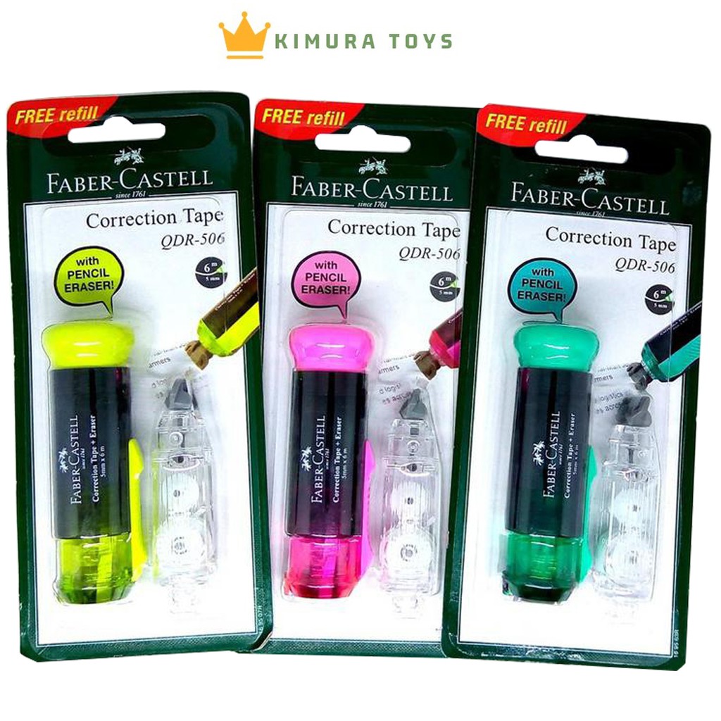 

Penghapus Faber Castell Correction Tape QDR-506 FREE REFILL TIPE-X