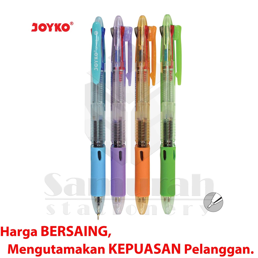 

mdn Pulpen Joyko Trico 3 Warna BP 199 / Ball Pen BP-199 3 Warna 0.7 mm/ Ballpen Cetek BP199 3 W /