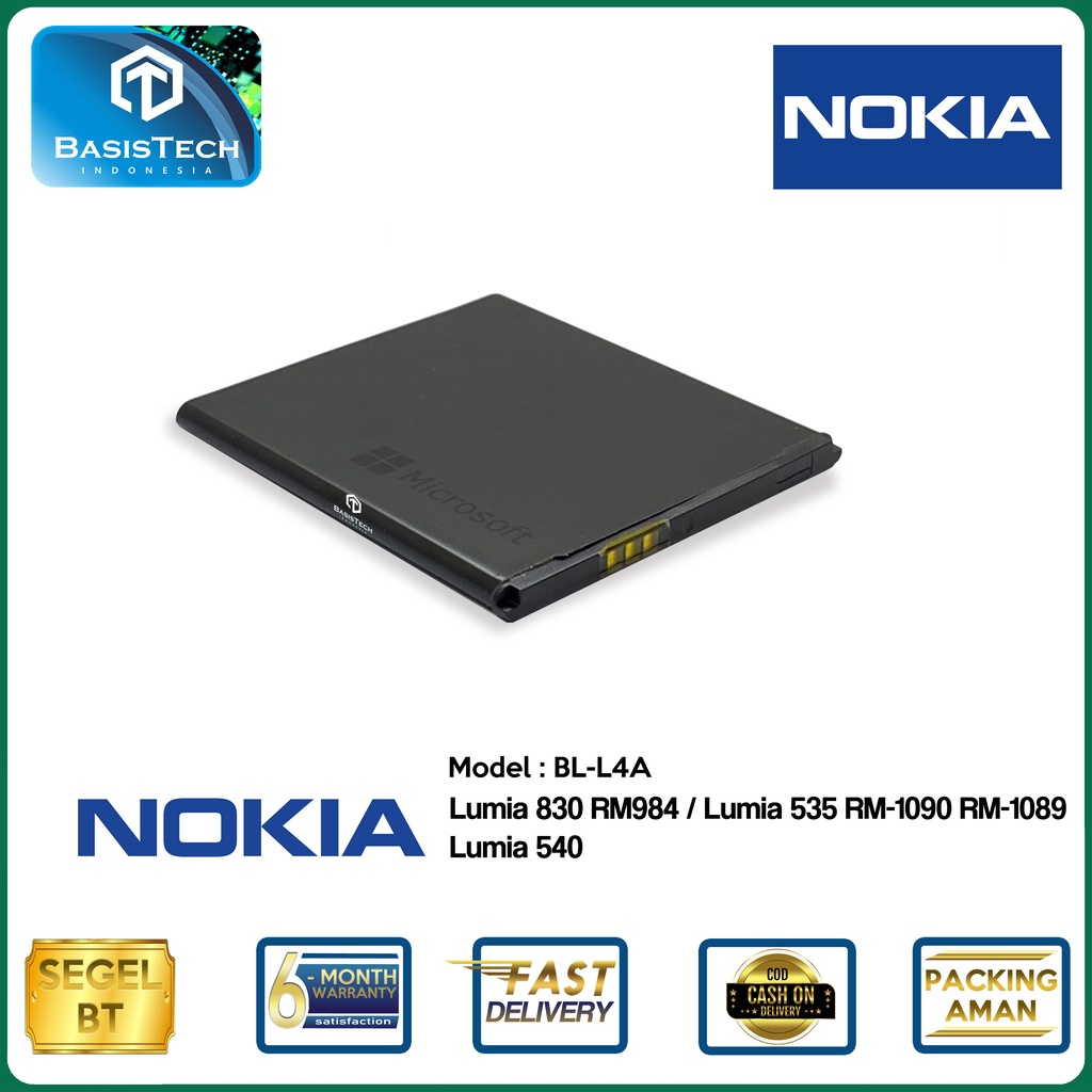 BATERAI NOKIA LUMIA 830 - LUMIA 535 - LUMIA 540 - BL-L4A - ORI99