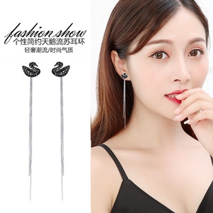 Baru bunga anting-anting wanita anting-anting anting-anting klip telinga Super Flash zirkon anting-a