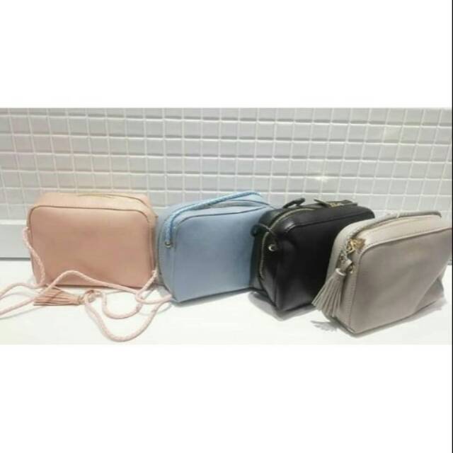 MINISO ORIGINAL Solid Color Rectangle Crossbody Bag