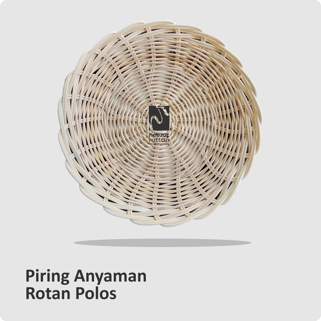 Piring Makan Saji Anyaman Rotan Asli Cirebon Warna Cantik Unik Kecil Cekung Harga Murah Grosir COD