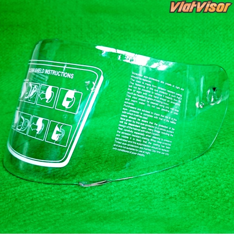 Kaca helm visor flat KBC clear