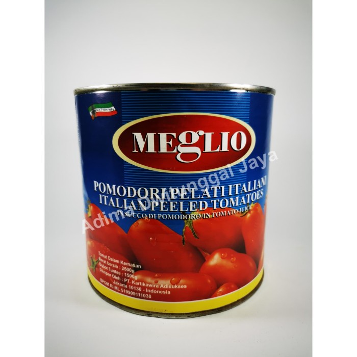 

Kalengbuah- Tomat Itali / Tomato Whole Peeled Meglio 2.55 Kg -Buah-Kaleng.