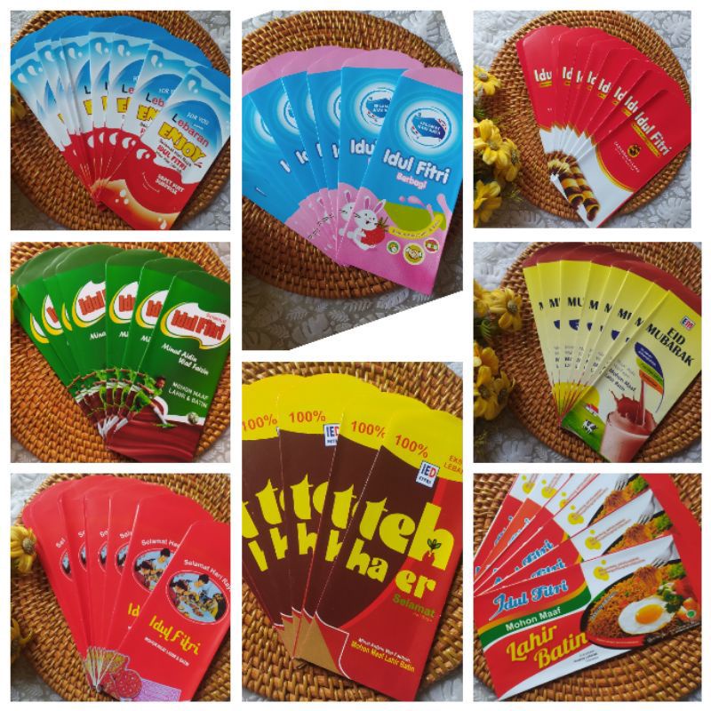 

AMPLOP MURAH LEBARAN IDUL FITRI UKURAN PANJANG MOTIF SNACK ISI 10PCS