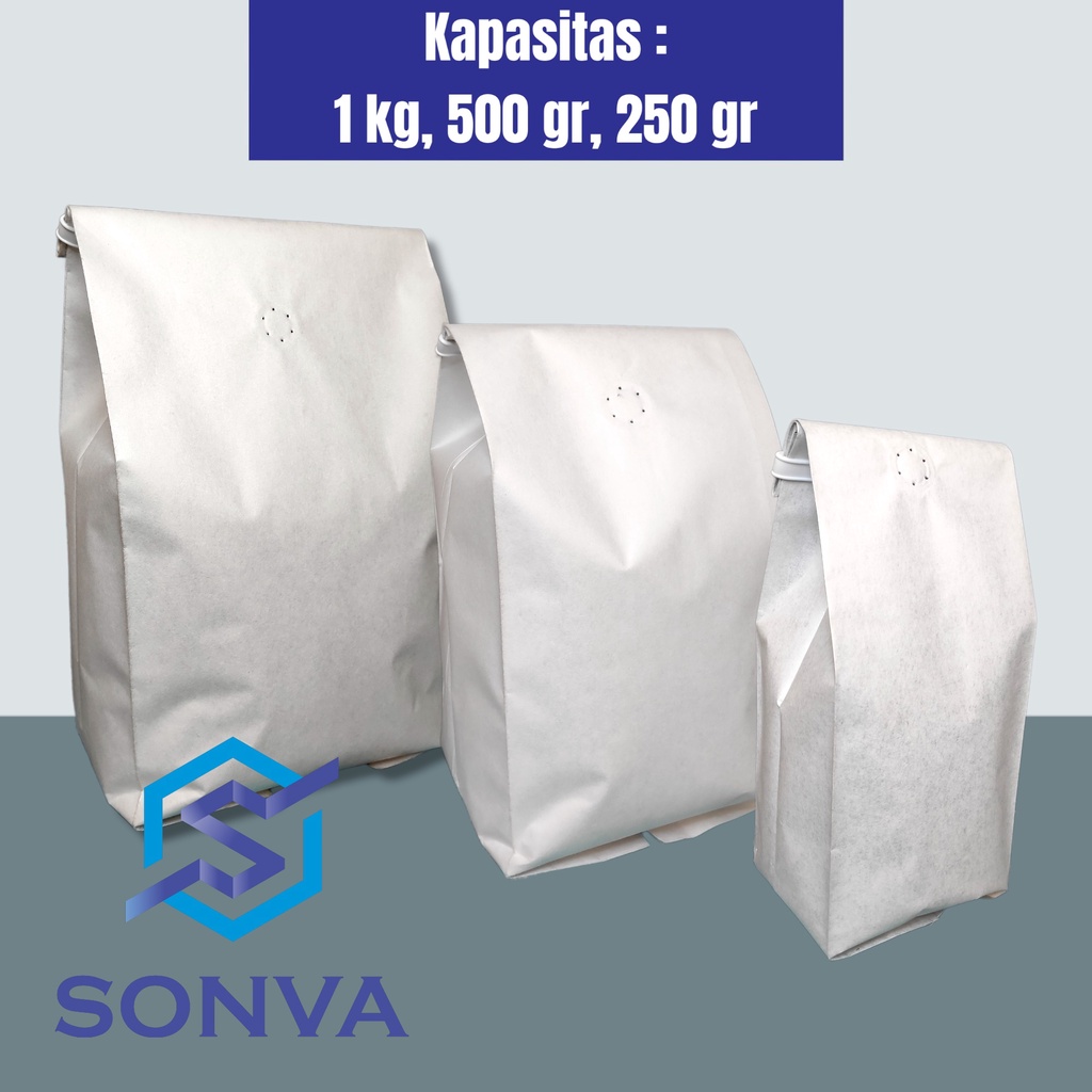 KEMASAN GUSSET SPECIAL WHITE CRAFT | KEMASAN COFFEE GUSSET