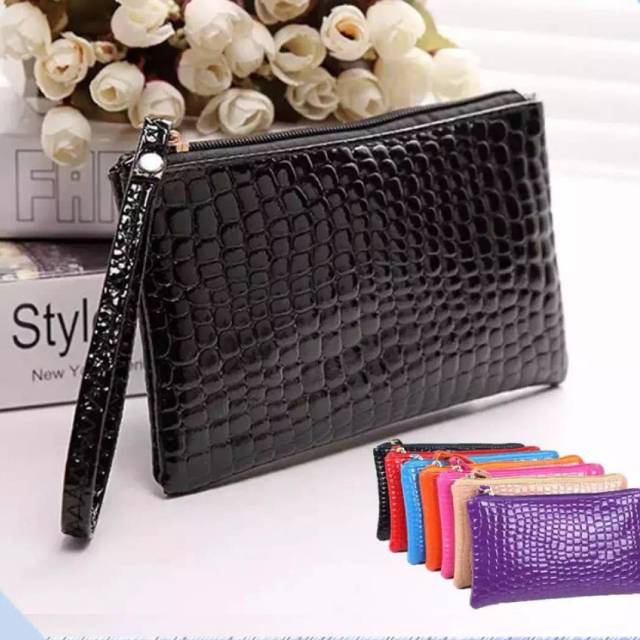 Pouch Dompet HP Motif Kulit Buaya