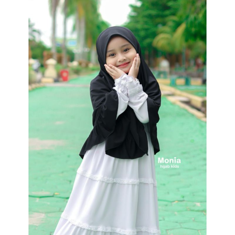 Candy Hijab Monia Black size MLXL | Hijab Terlaris