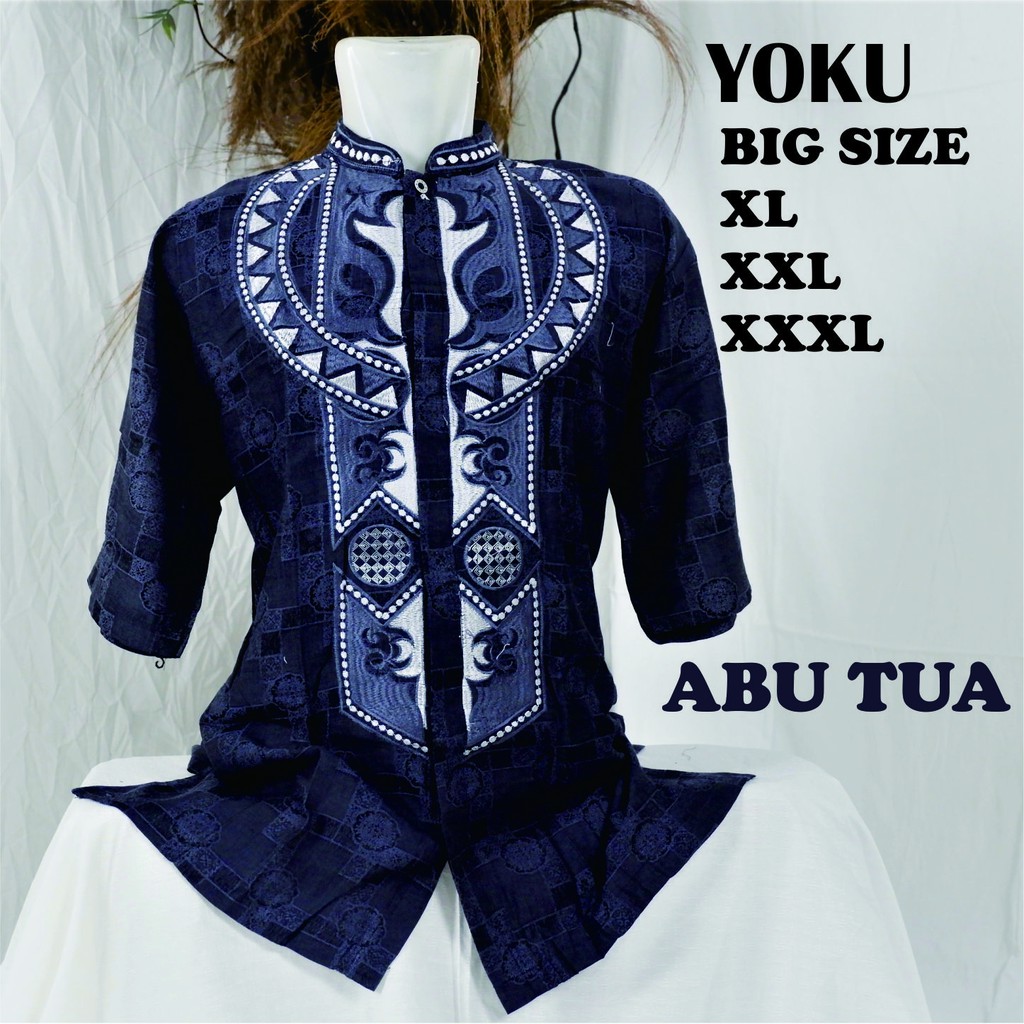 baju Koko Azwa Jumbo XL XXL XXXL Bahan Katun Jaguar Lengan Pendek Terbaru 2021