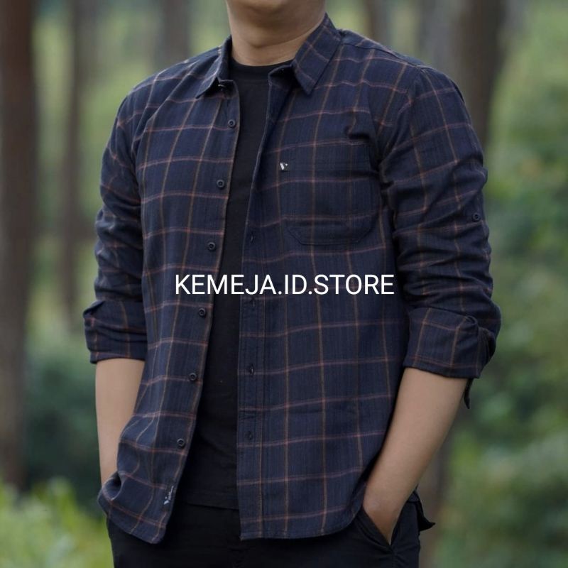 Kemeja Flanel Pria Wanita Unisex Motif Kotak Lengan Panjang Flanel Terkenal Kekinian Terbaru Distro 