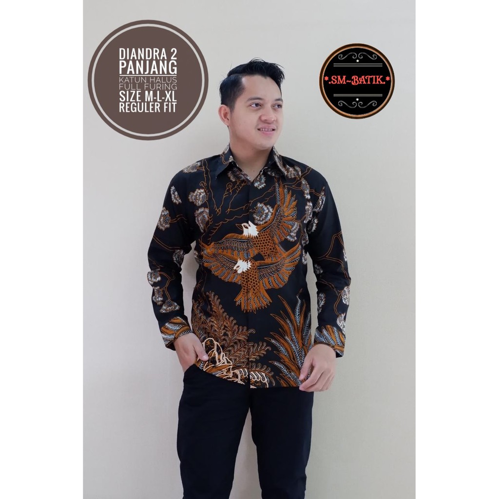 DIANDRA 2 SM BATIKSOLOAMANAH KEMEJA BAJU BATIK PRIA SOLO LENGAN PANJANG PENDEK LAPIS FURING ATASAN BATIK PREMIUM MODERN KATUN HALUS ASWANGGA 6 PARANG DIRGA GODONG BIRU DADU CAKRAWALA PEKSI BAMBU GUNARDO 2 NIRWANA 2 TRUNTUM PEKSI UNGU SAMUDRA WARNA WISAKA