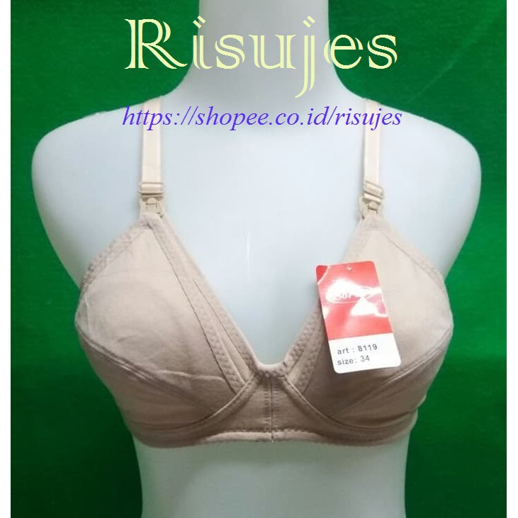 Bra Sorex Bumil Menyusui Katun Busa Tipis &amp; Tanpa Kawat / BH Ibu Menyusui Sorex 8119 &amp; Wenli 3119