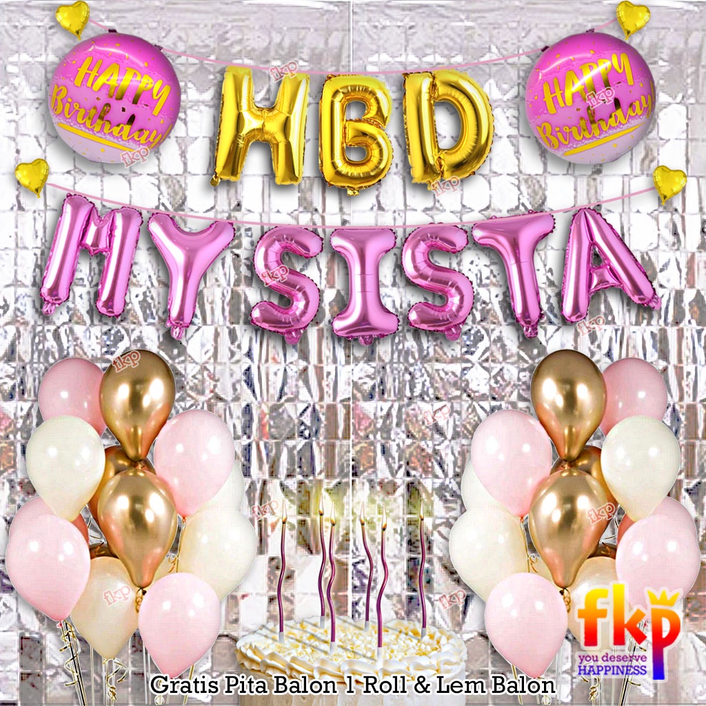 FUN KIDS PARTY Paket Dekor Ultah Dewasa / Paket Dekorasi Balon Ulang Tahun Dewasa Umum Pria Wanita T