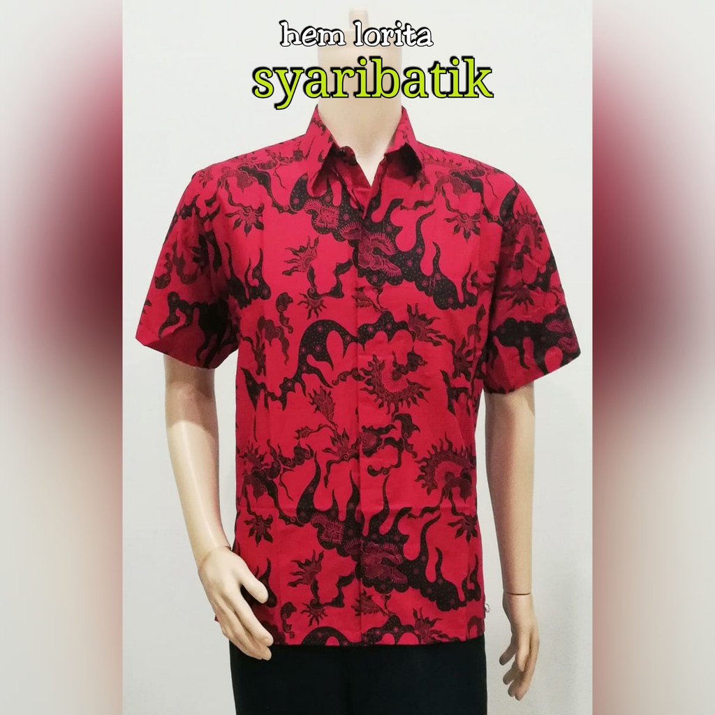 SYARIBATIK HEM/KEMEJA BATIK LENGAN PENDEK LORITA