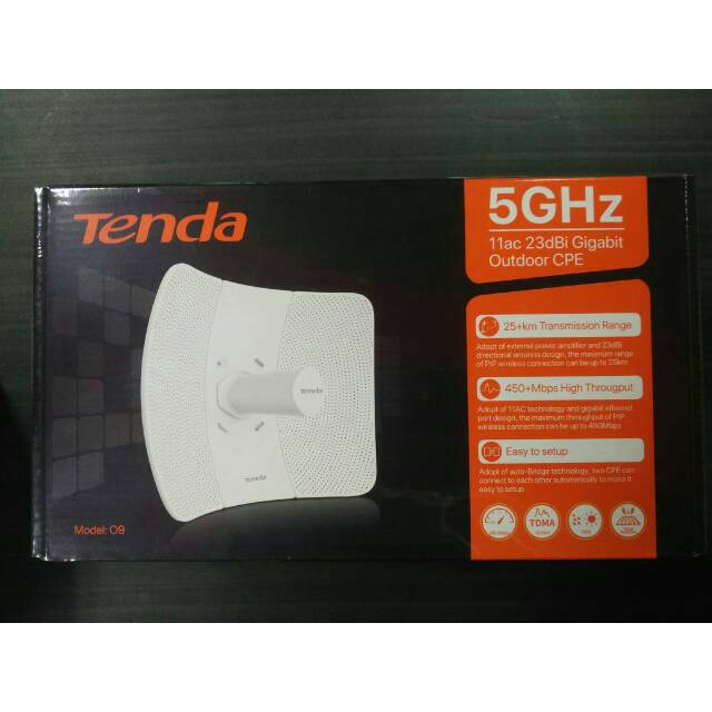 Tenda O9 5Ghz 11AC 23Dbi Gigabit Outdoor CPE