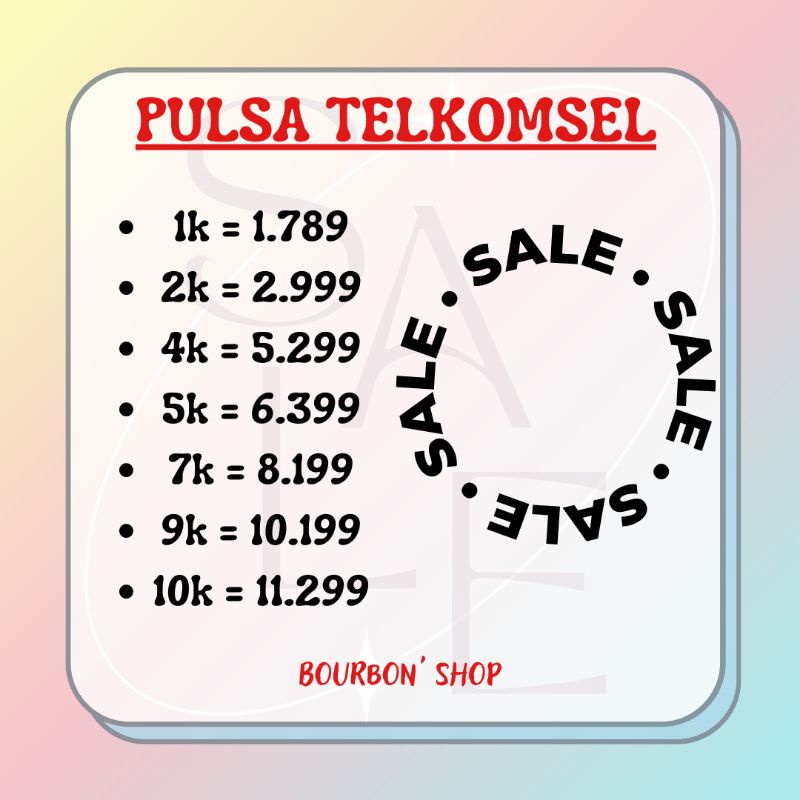 PULSA TELKOMSEL 1000 2000 4000 5000 7000 9000 10000 MURAH MENAMBAH MASA AKTIF