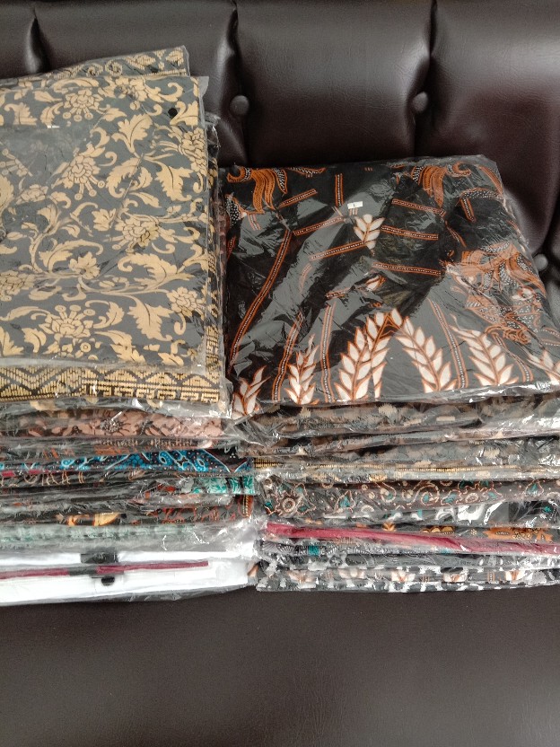 Pagar Batik Hrb026 Kenongo Kemeja Tosca Pendek Pekalongan Padi M L Xl Sogan Tulis Halus Kemeja Batik