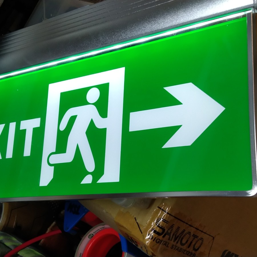 Hitato Sign Exit Emergency - Lampu Darurat Exit