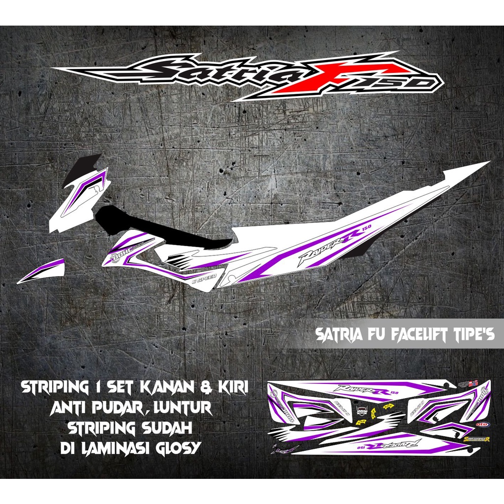 STRIPING STICKER VARIASI FU FACELIFT TIPE ES SIMPEL KEREN