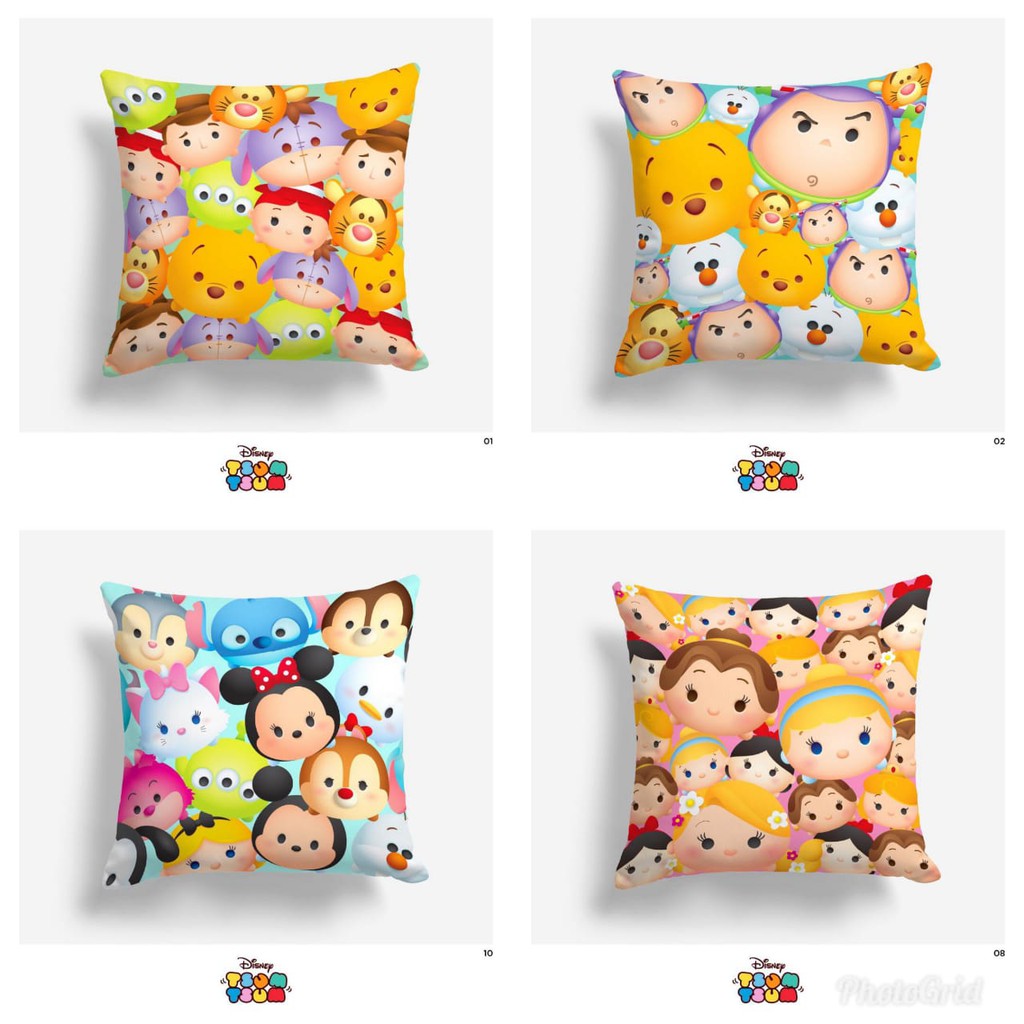 Bantal Kursi 40x40 cm motif TSUM TSUM lucu anak kado Bantal Kursi 40x40 cm motif TSUM TSUM lucu anak kado