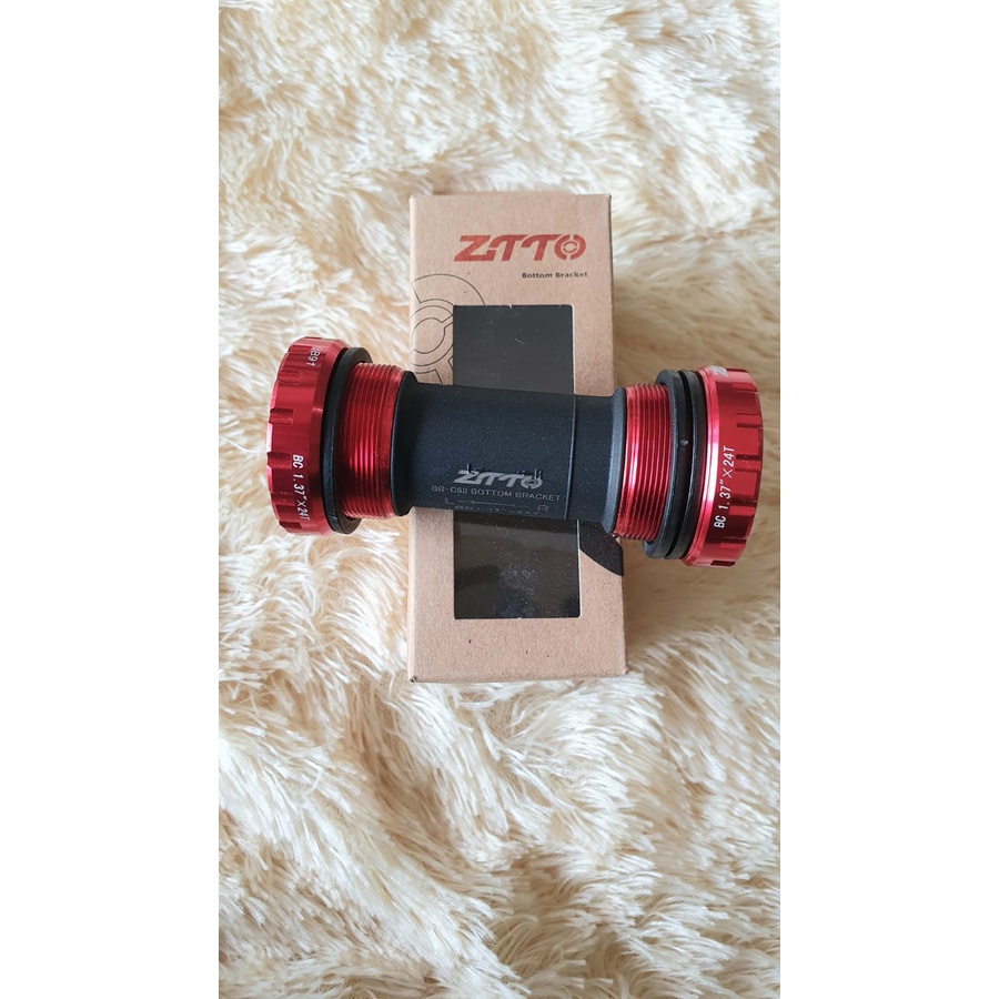 BB ZTTO BB91 non CERAMIC BEARING BOTTOM BRACKET 109 CRANK HOLLOWTECH II HT 2 LONCER not KERAMIK SEPEDA LIPAT BLACK RED MERAH HITAM