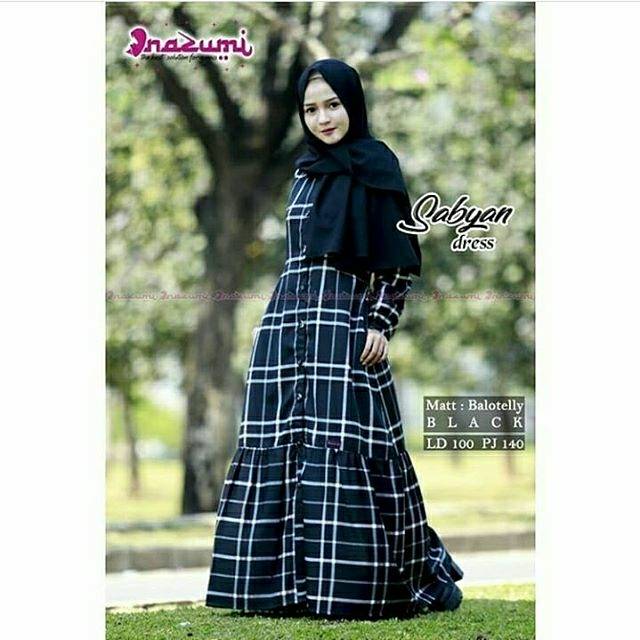 Sabyan Dress/ Gamis Motif Kotak2