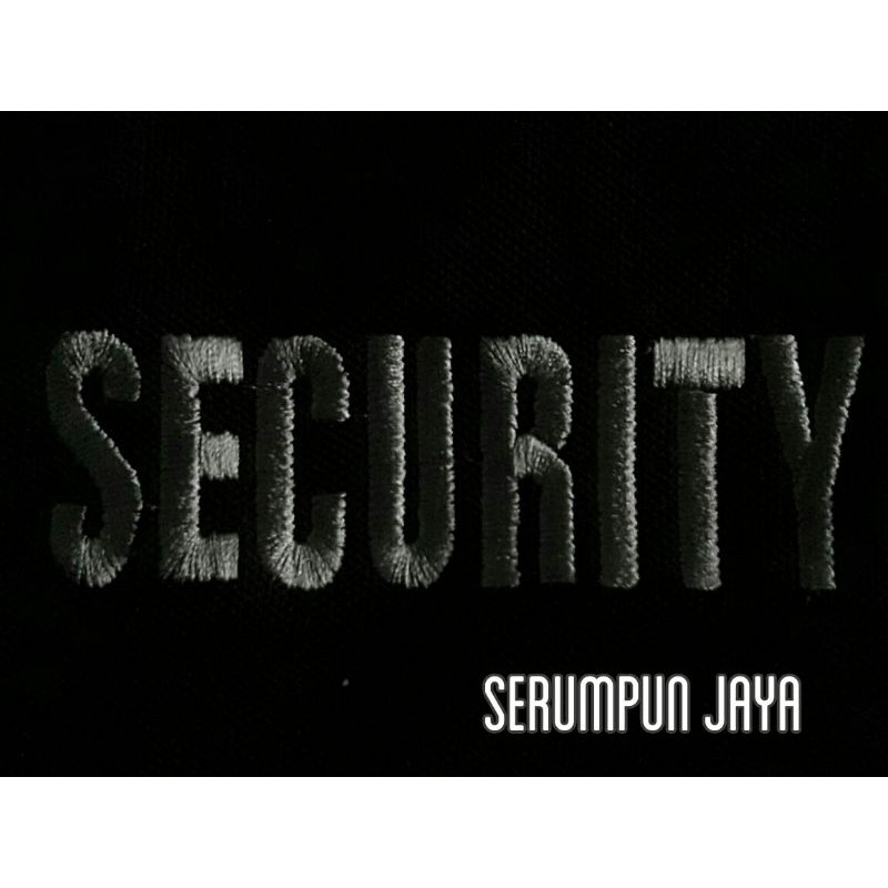 KAOS SECURITY HITAM LOGO SILVER - KAOS KERAH SECURITY ANTI MAINTREAM HITAM LOGO SILVER FULL BORDIR