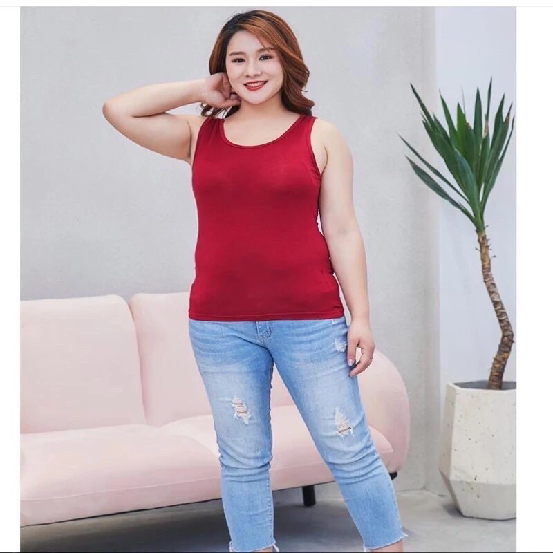 TANKTOP JUMBO DALAMAN WANITA SINGLET SUPER LEMBUT MURAH BIG SIZE (Singlet jumbo)