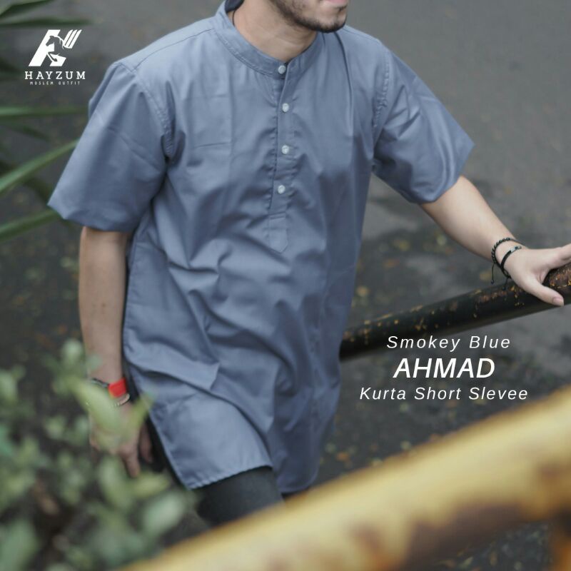 Kurta Ahmad Short Sleeve Kurta Lengan Pendek By Elmina hijab dan Hayzum