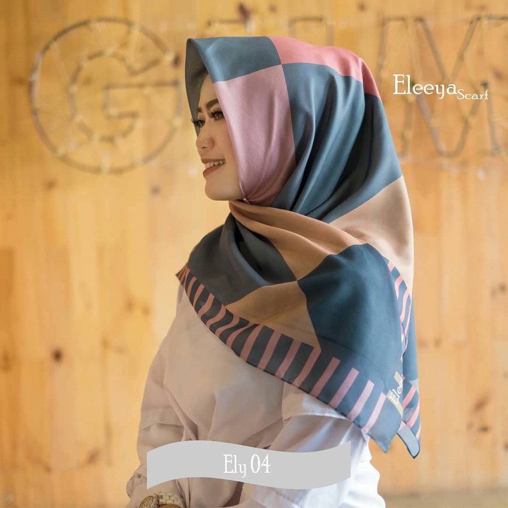 HIJAB SEGIEMPAT MOTIF ELY 04 II Eleeya Scarf