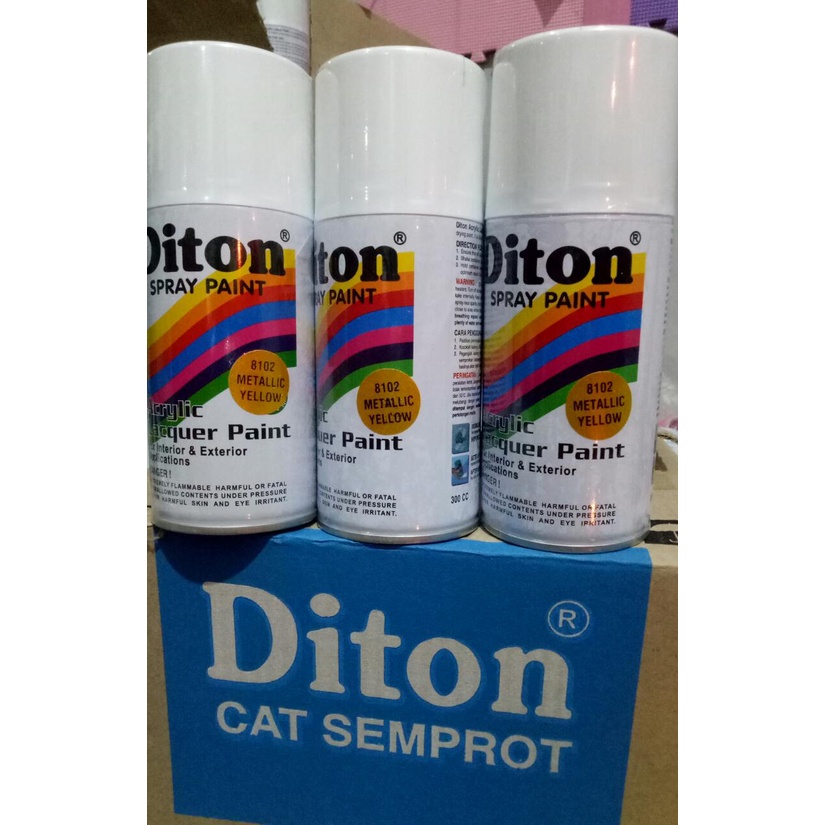 cat semprot pilok oilox diton metallic yellow 8102 300cc kuning metallik emas metalik