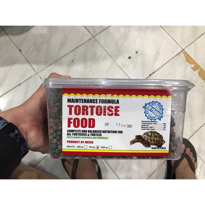 Meizu Tortoise Food 700gr I Makanan Kurakura Darat I Pelet Sulcata