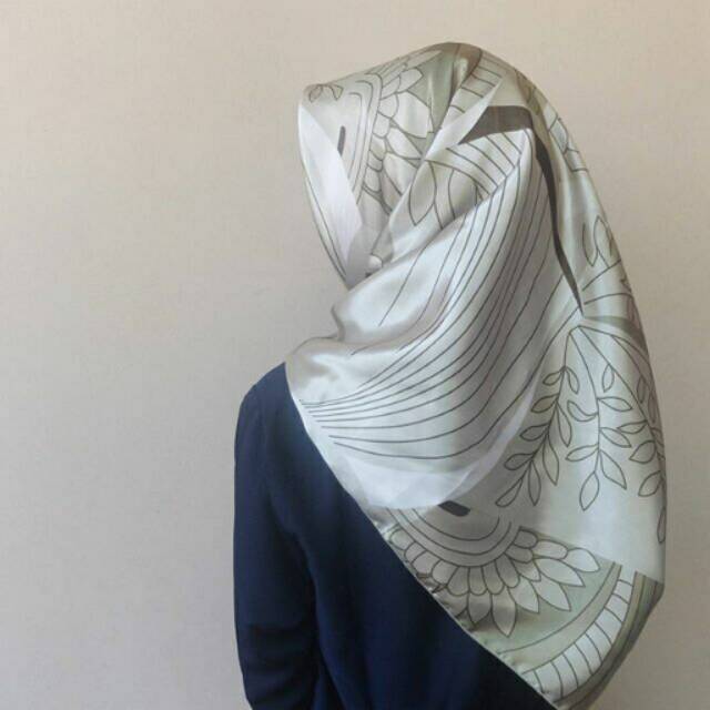 Jilbab satin motif