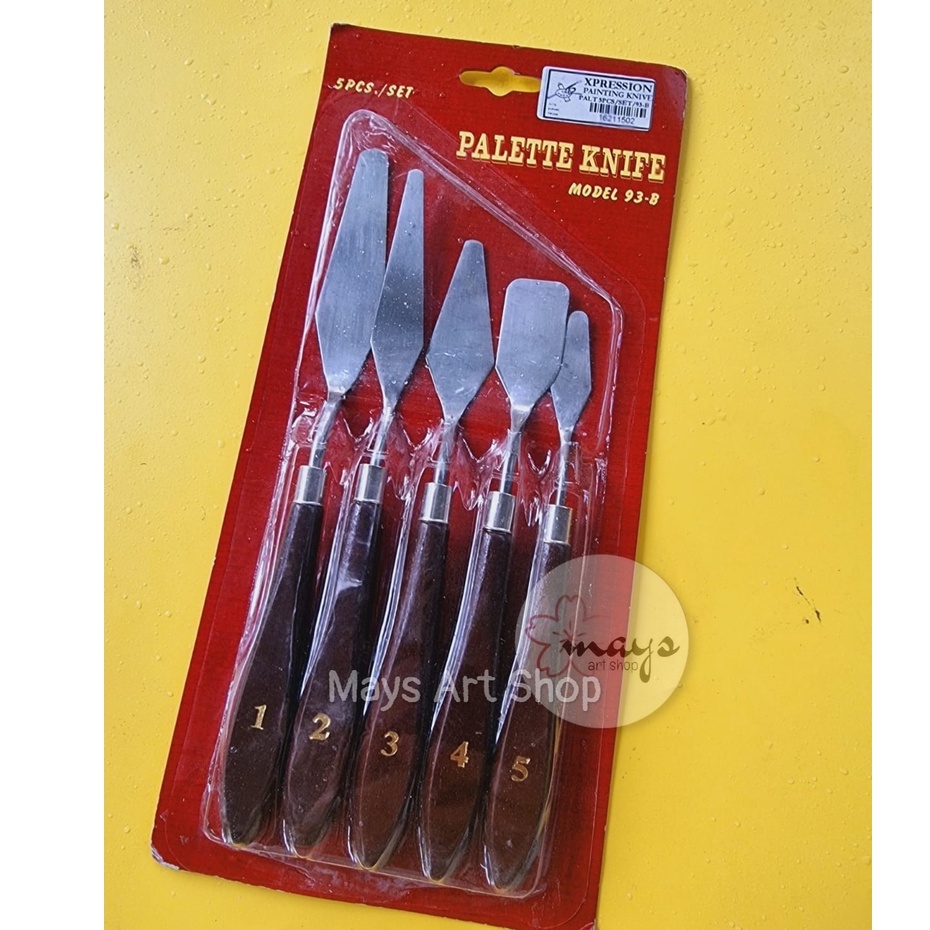

[5 Pcs] Painting Knife Set Isi 5 / Pisau Palet Lukis / Paint Knife Merk Artist Palette / V-Tec