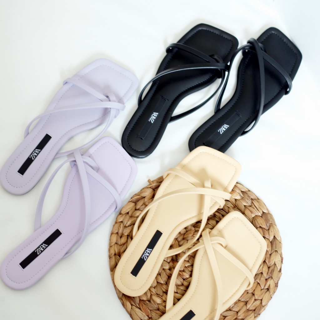 SANDAL WANITA ZARA FLATSHOES STRAPPY