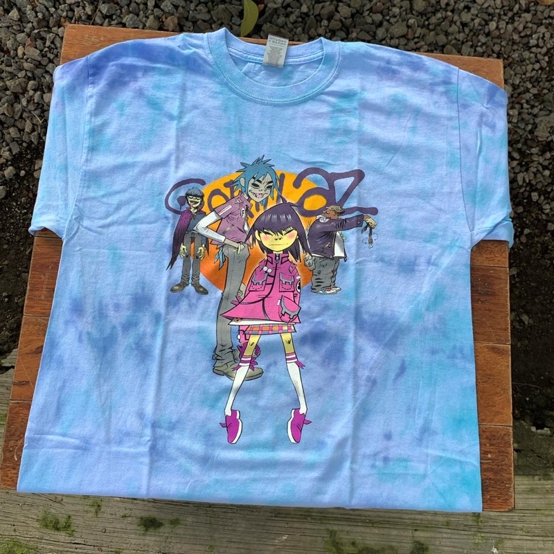 Gorillaz " Circle Orange Tie Dye " Tshirt