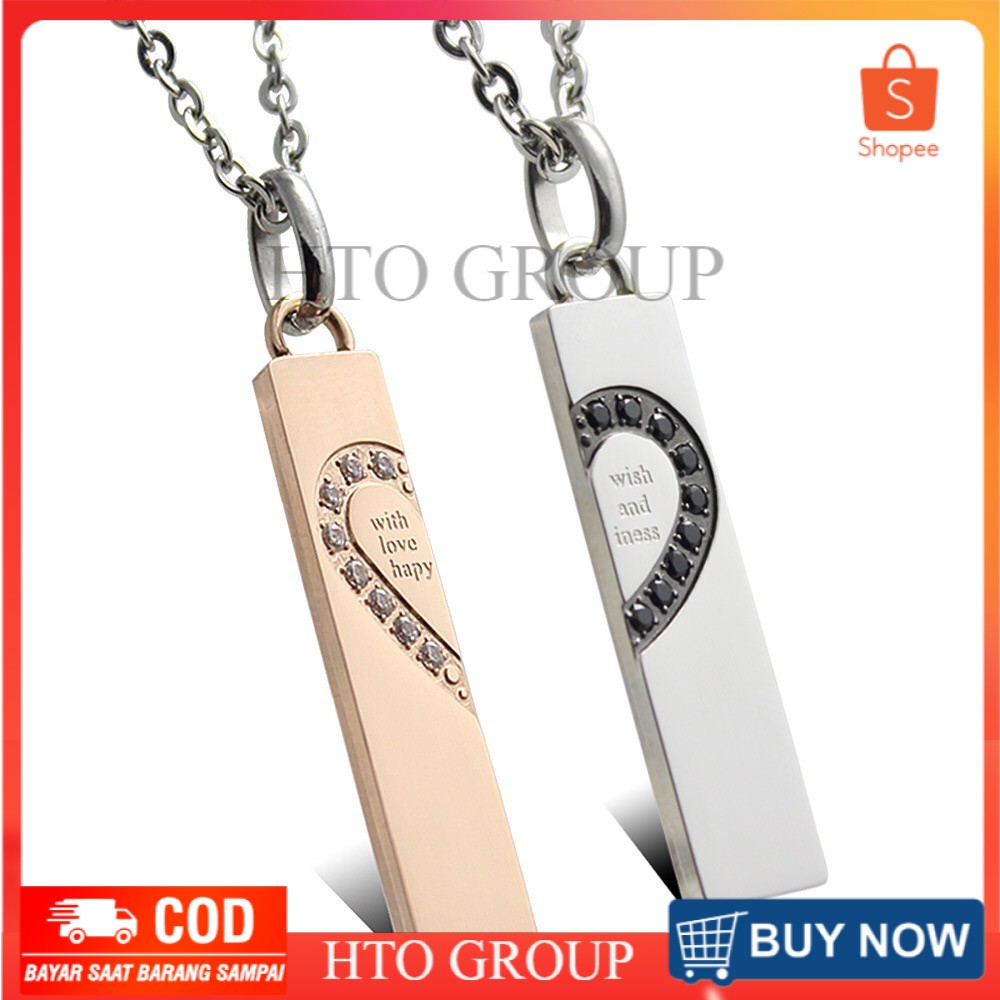 Kalung couple / Kalung pasangan LOVE Plat KC060
