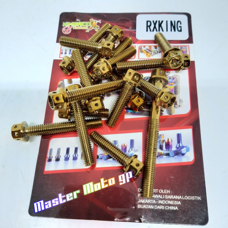 Baut Probolt Blok Mesin Rx King kymsaco thailand Baut Probolt Blok Bak Mesin Rx king Gold Baut blok kalter mesin set Rxking Gold