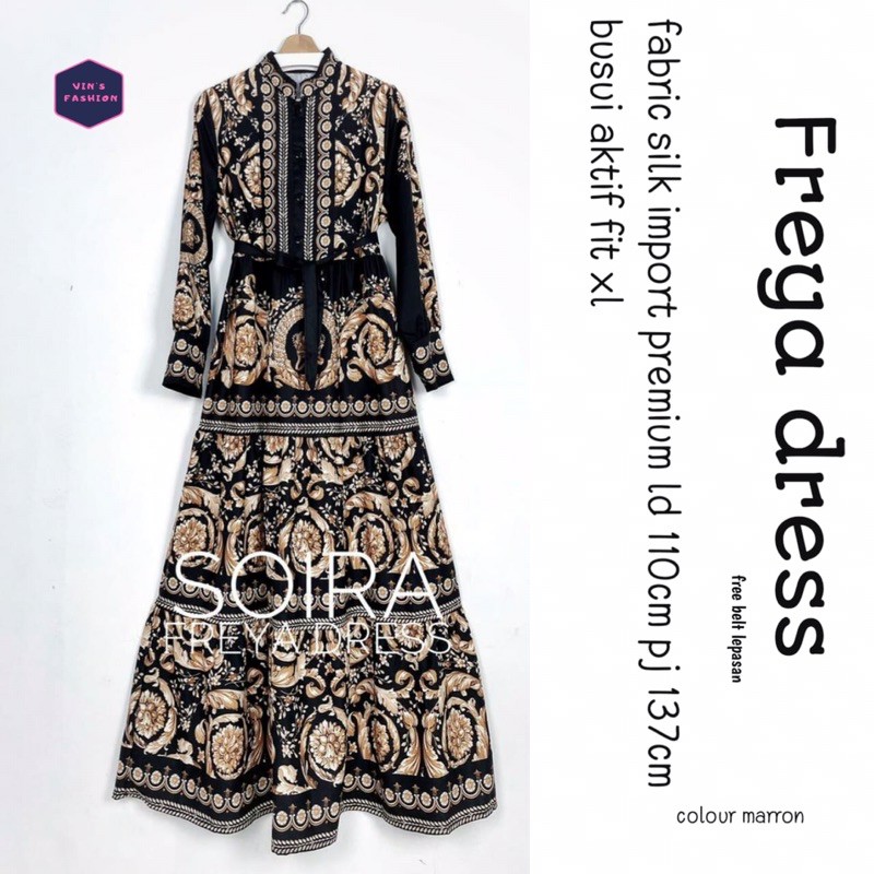 Ready Busana Muslim FREYA DRESS ORIGINAL BY VINS FASHION BTC SOLO