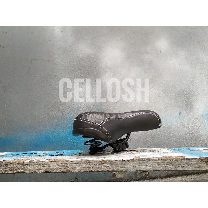 Jok Sadel Sepeda Bike Saddle Wide Seat Soft Pad Cushion - UX01 - Black