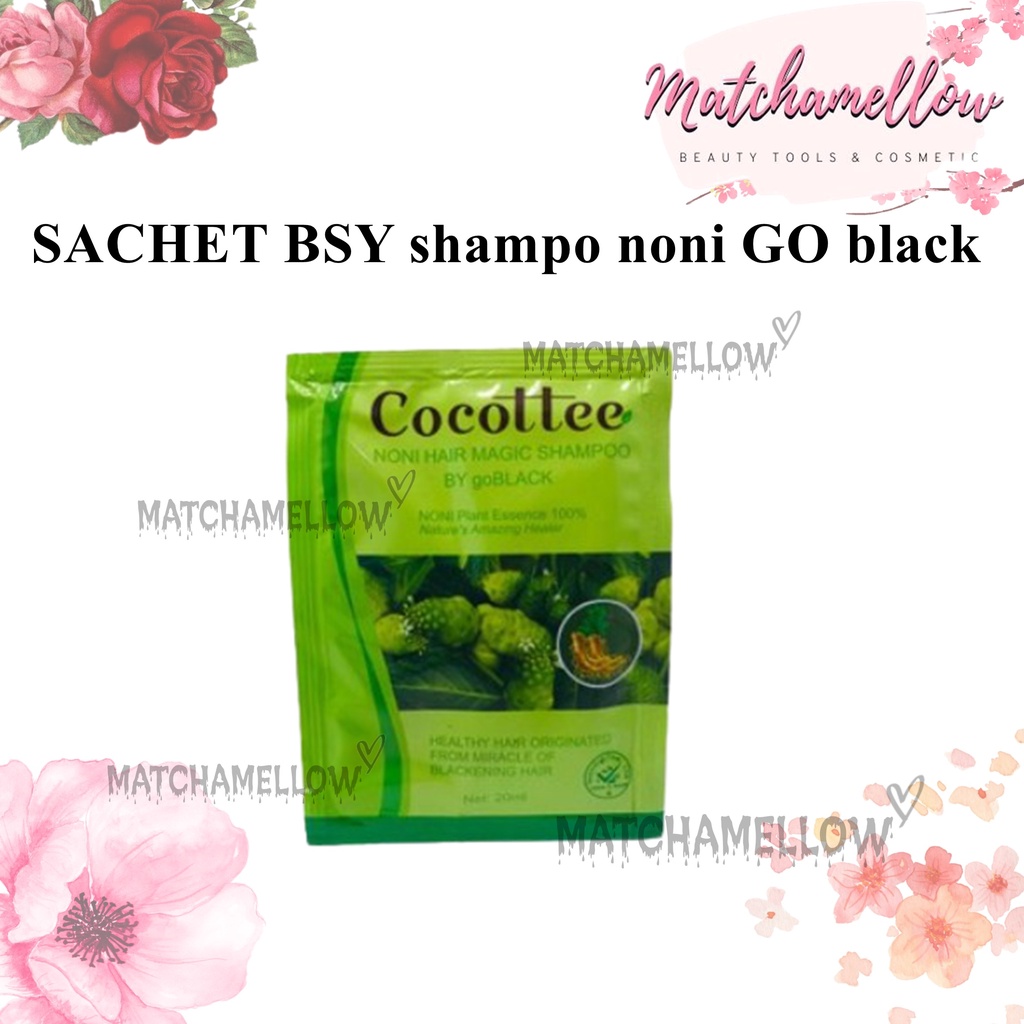 ❄️MATCHA❄️ GO BLACK Noni Black Hair Magic Shampoo sachet / bsy shampoo noni sachet